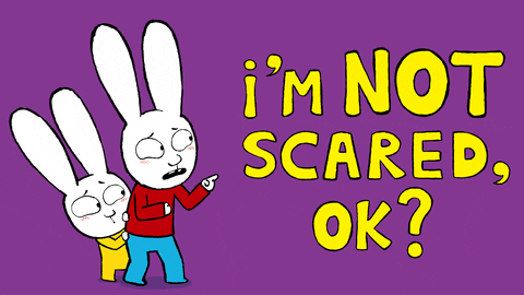 Spooky Season Bunny I'm Not Scared, Ok? GIF