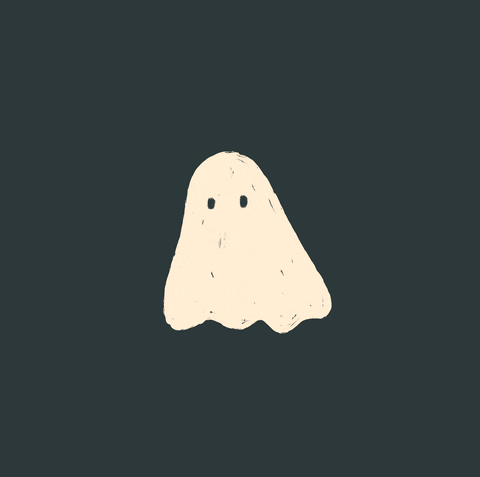 Spooky Season Cute But Lonely Ghost GIF