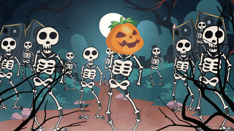 Spooky Season Dancing Spooky Scary Skeletons GIF