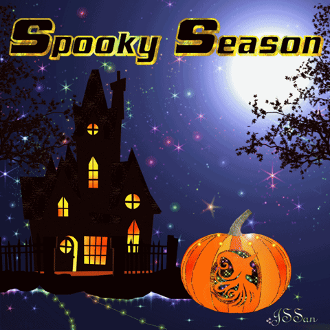 Spooky Season Haunted House Pumpkin Card