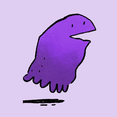 Spooky Season Purple Creepy Ghost GIF