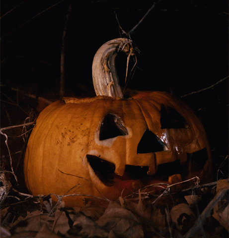 Spooky Season Scary Pumpkin With Red Smoke GIF