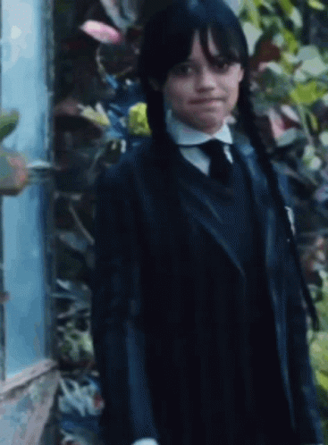 Spooky Wednesday Addams Thumbs Up GIF