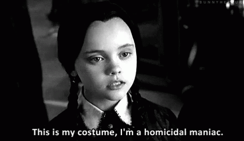Spooky Young Wednesday Addams GIF