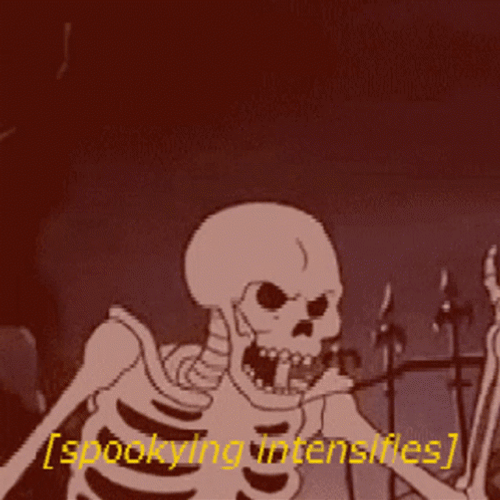 Spookying Intensifies Spooky Skeleton GIF