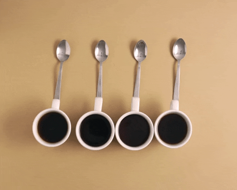 Spoon And Mugs As Newton Pendulum GIF
