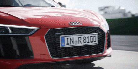 Sports Car 2017 Audi R8 GIF