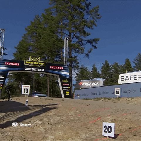 Sports Car Flying And Creating Rooster Tail GIF