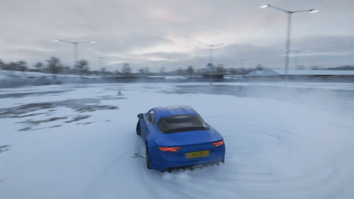 Sports Car Forza Horizon 4 Blue Alpine A110 GIF