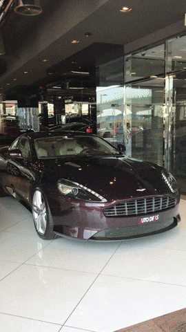 Sports Car Shiny Black Aston Martin Db9 GIF