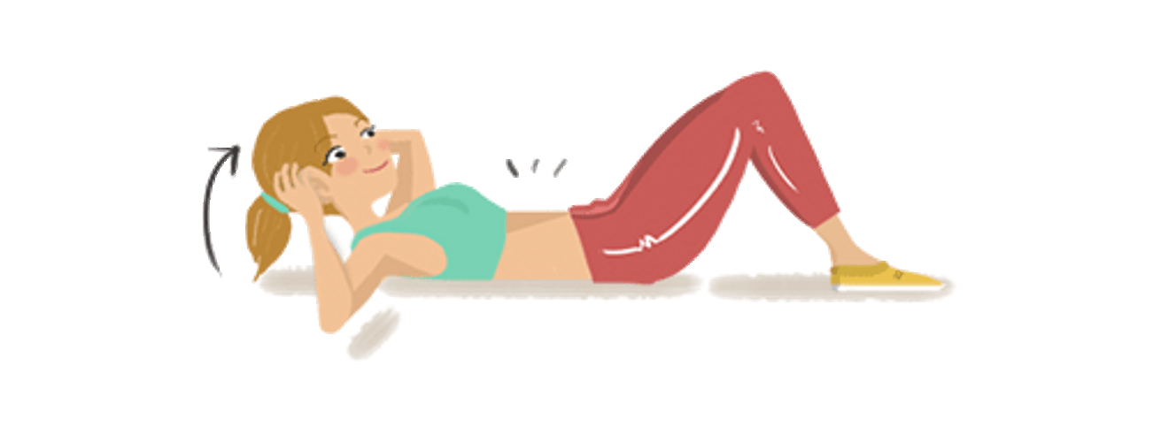 Sports Woman Doing Crunches Exercise GIF