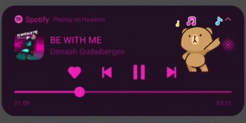 Spotify Playing On Headset Be With Me Dimash Qudabergen GIF