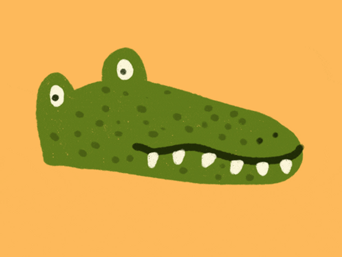 Spotted Alligator Opening Its Mouth GIF