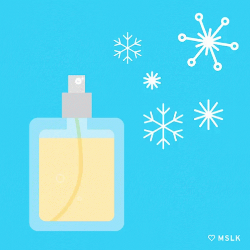 Spray Bottle Emitting Snowflakes