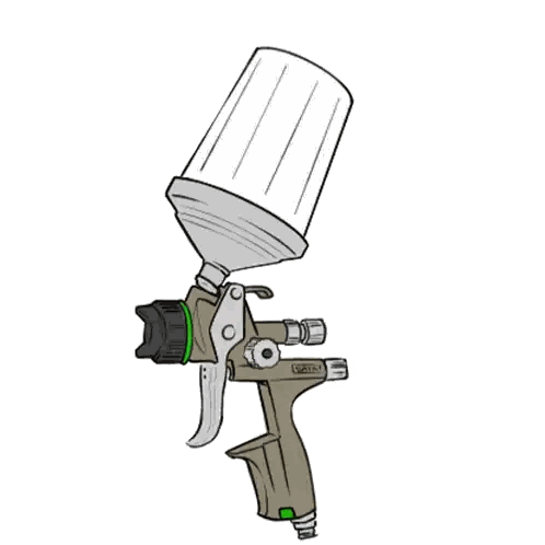 Spray Gun with White Cup