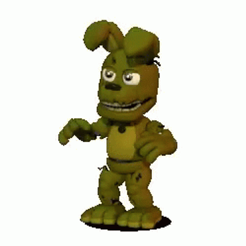 Springtrap Cartoon Moving Pixel Art GIF