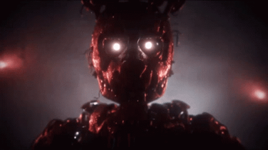Springtrap Lurking In Dark Laser Eyes GIF
