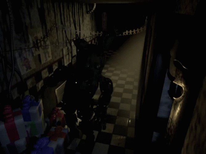 Springtrap Lurking In Dark Night GIF