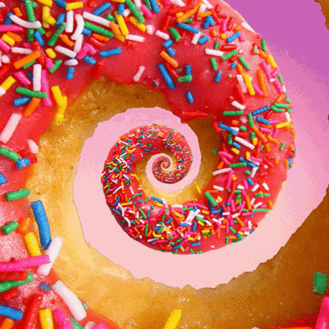 Sprinkled Donut Twirling GIF
