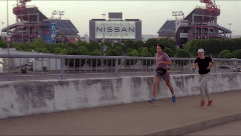 Sprinting Amazing Race Nissan Stadium GIF