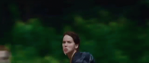 Sprinting Jennifer Lawrence Hunger Games GIF