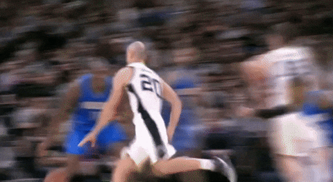 Spurs Amazing Set Play Manu Ginobilli GIF