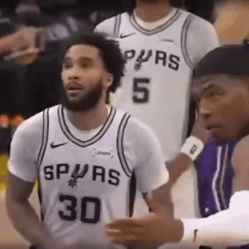Spurs Basketball Player Number 30