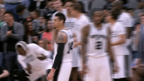 Spurs David Lee Dewayne Dedmon Cheering GIF