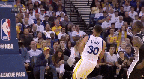 Spurs Jonathon Simmons Blocking Steph Curry Shot GIF