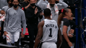 Spurs Nation Excited Benched Players GIF