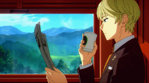 Spy X Family Sipping Coffee GIF