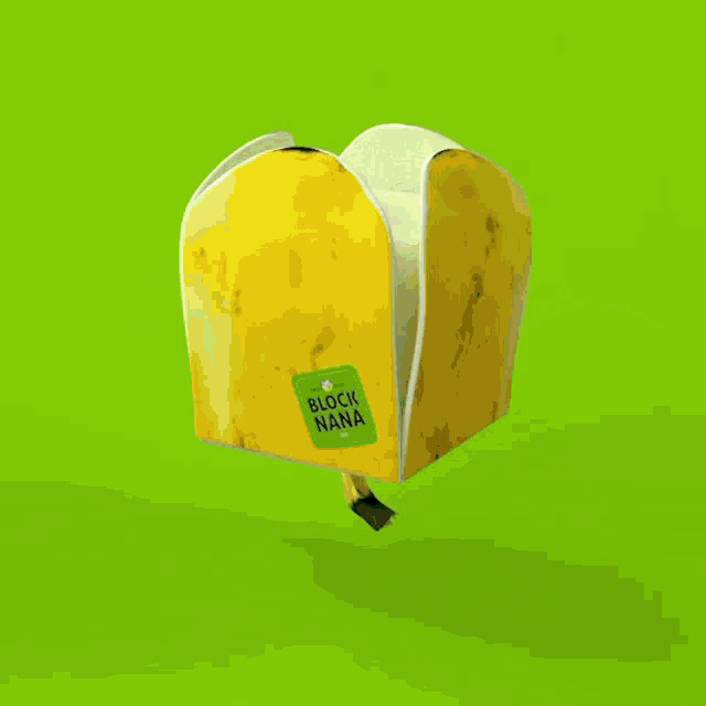 Square Banana Peeled Animation GIF