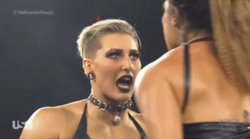 Square Up Rhea Ripley Wrestling GIF
