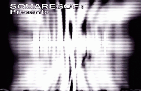 Squaresoft Presents A Black And White Image GIF