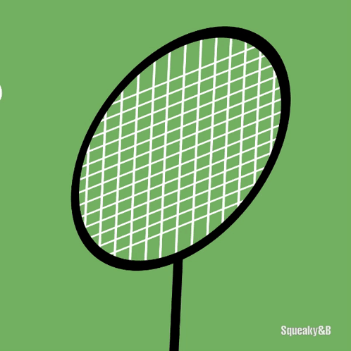 Squeaky & B Shows A Monkey Playing Badminton With A Yellow Object GIF