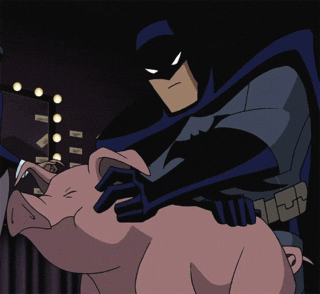 Squeal Like A Pig Batman GIF