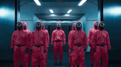 Squid Games Soldiers Coming GIF