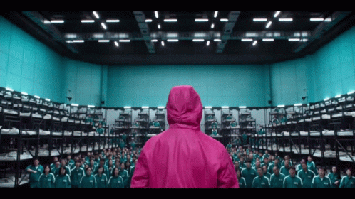 Squid Games Soldiers In Line GIF