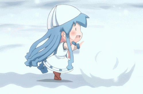 Squid Girl Snowfall GIF