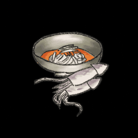 Squid Noodle Soup GIF