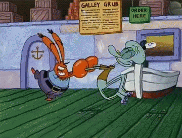 Squidward And Mister Krabs Dancing GIF