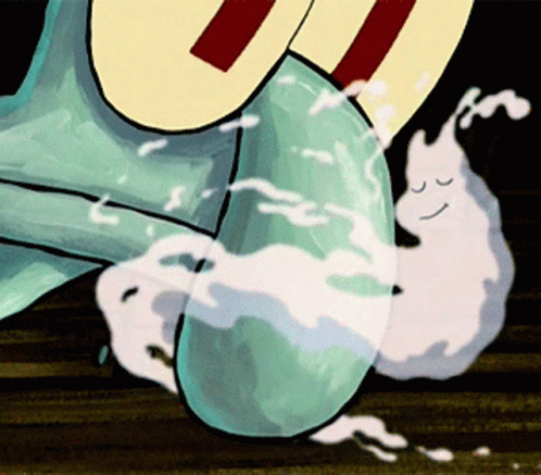 Squidward Being Splash Water