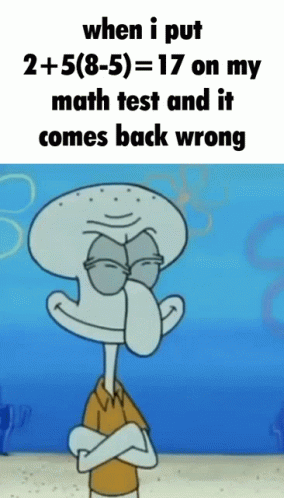 Squidward Burst In Math Meme GIF