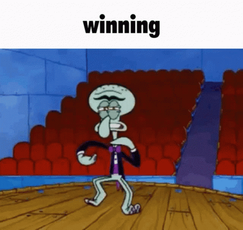 Squidward Dancing Winning GIF