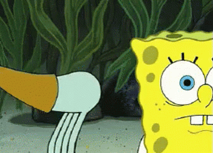 Squidward Dancing Hips Near Spongebob GIF