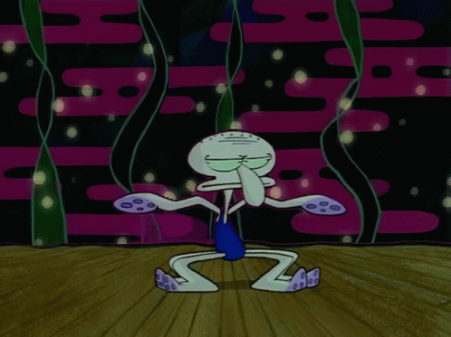Squidward Dancing on Stage