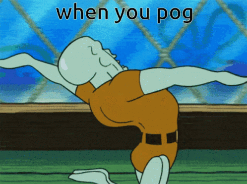 Squidward Dancing When You Pog GIF