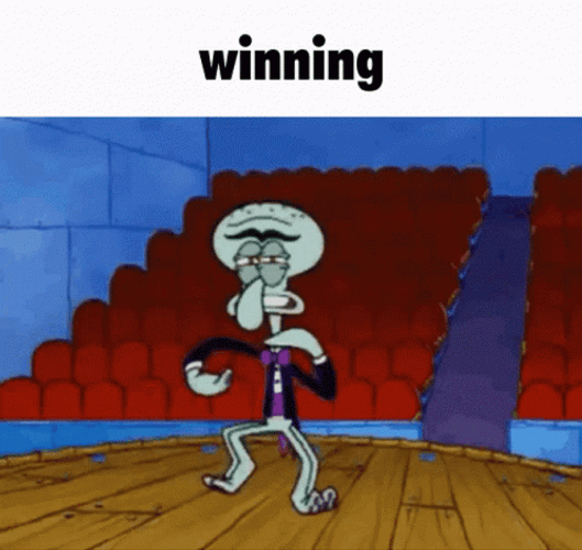 Squidward Dancing Winning GIF