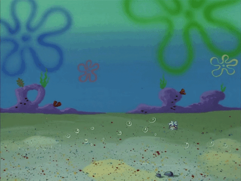 Squidward Driving Purple Vehicle