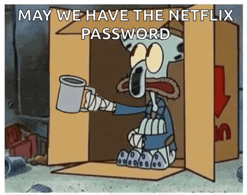 Squidward From Spongebob Squarepants Is Sitting In A Cardboard Box And Holding A Cup Of Coffee GIF